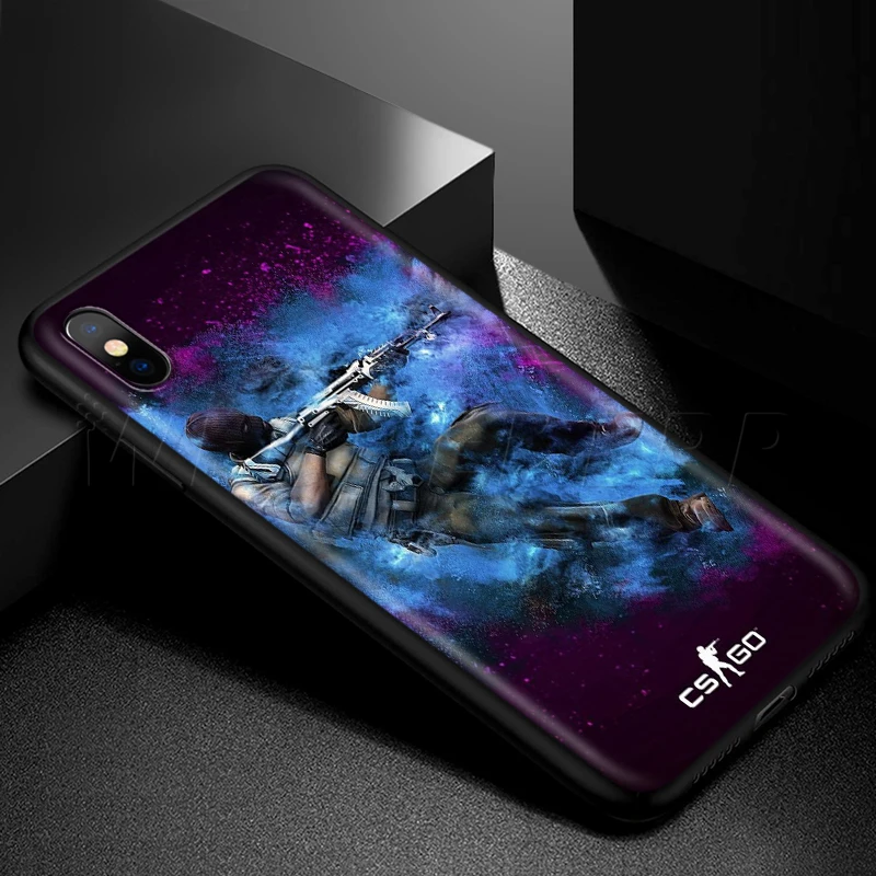 Игровой чехол Webbedepp CS GO Gun для Apple iPhone 12 Mini 11 Pro XS Max XR X 8 7 6 6S Plus 5 5S SE | Мобильные