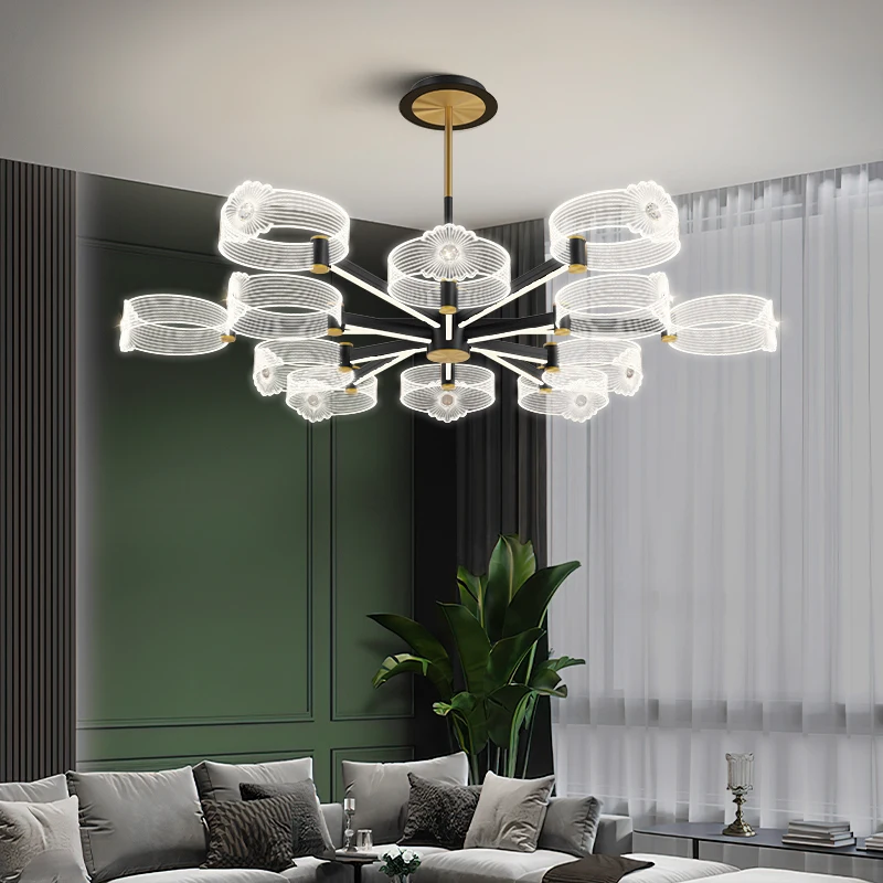 

Nordic new living room chandelier modern minimalist creative personality light luxury restaurant bedroom designer lamps