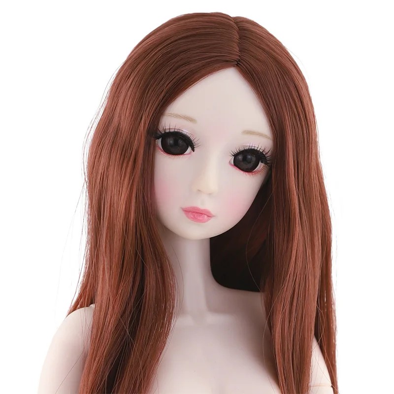 60 см BJD кукла с 20 подвижными суставами и 4D имитацией ресниц 1/3 парик средней длины