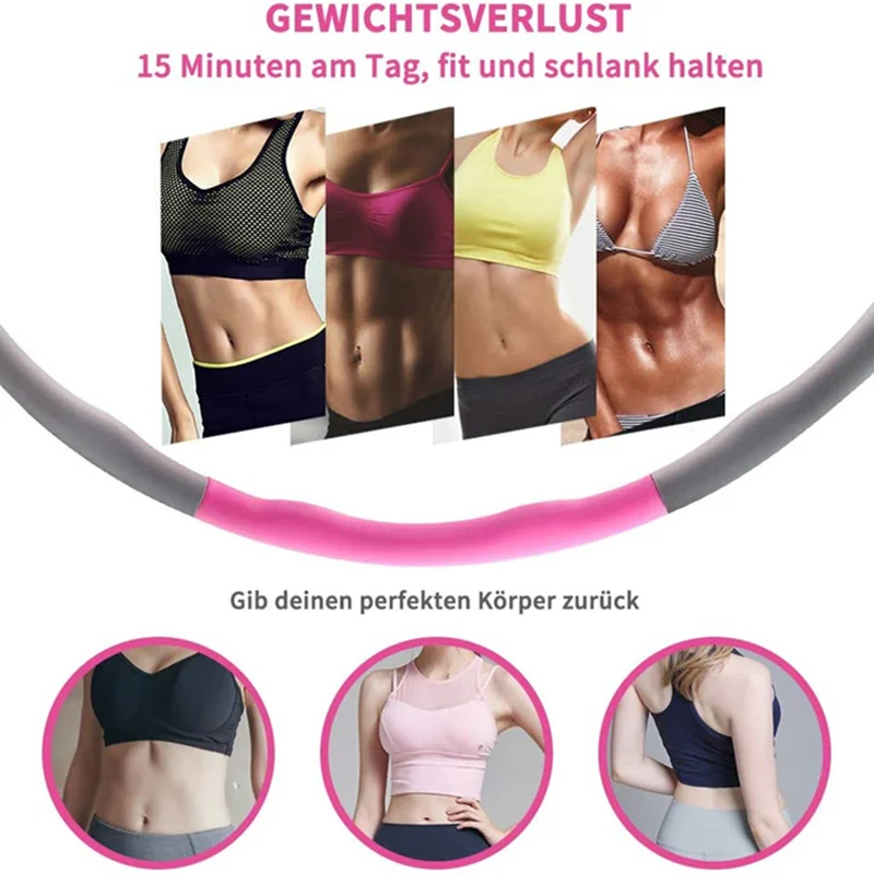 

8 Part Removable Sport Hoop Woman Slimming Fitness Equipment Weight Loss Thin Waist Abdominal Exerciser Gym Training Ring Circle