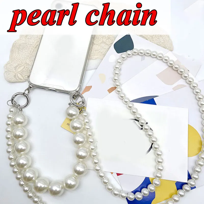 

Good-looking Pearl Chain Useful Bag Hanging Chain Convenient Phone Chain DIY Decorations Multifunctional Bag Accessories