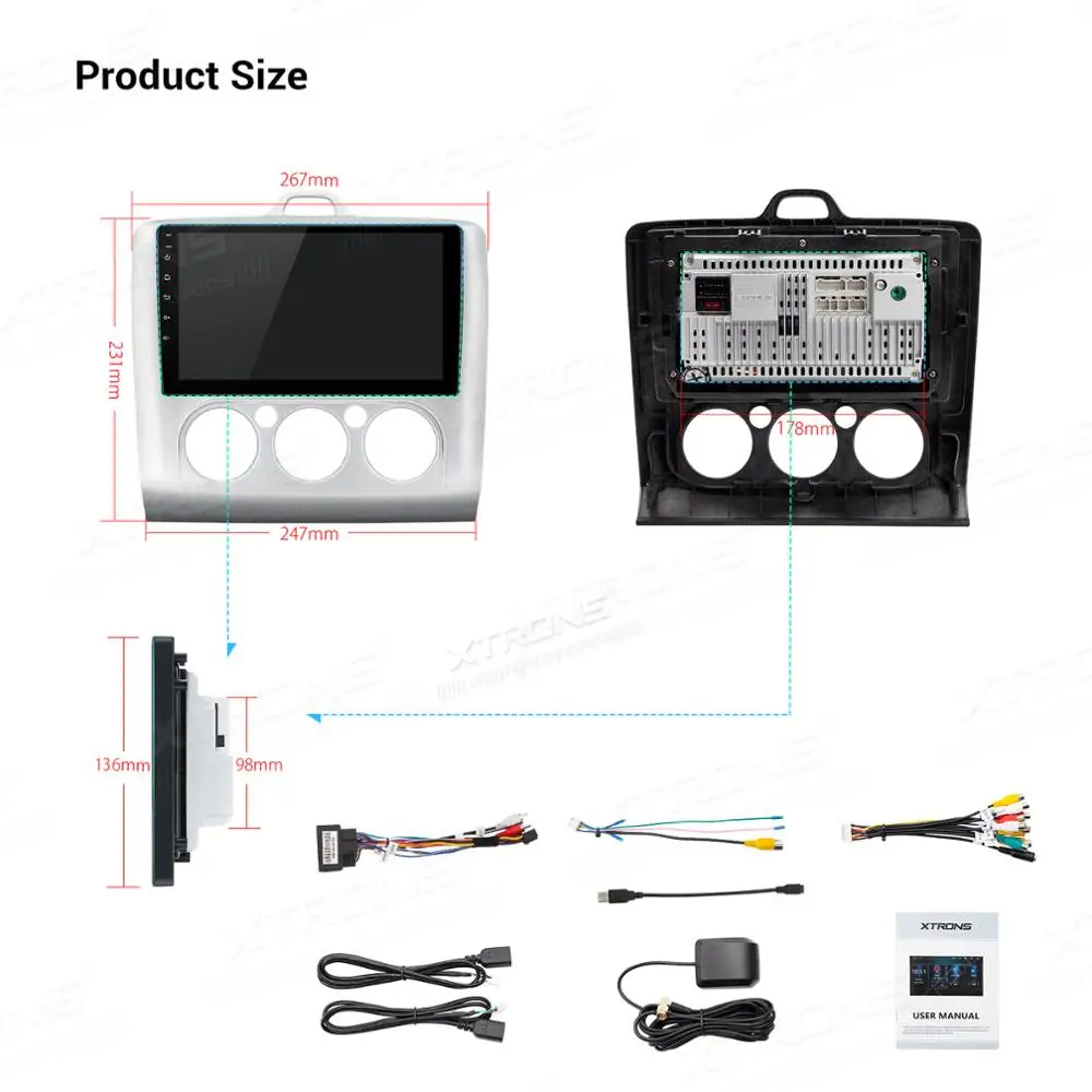 XTRONS 9 ''IPS новейший Android DSP GPS навигатор автомобильный стерео радио плеер для Ford