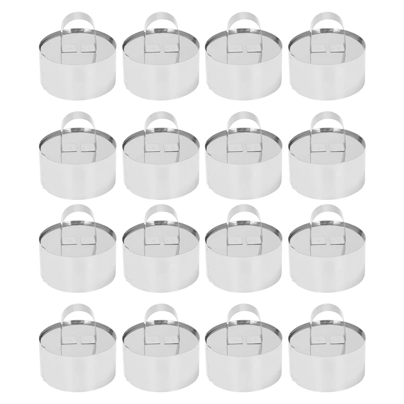 

Set of 12 Cake Rings, Mousse Cake Molds and Pastry Baking Ring,Food Ring Mould Dessert Rings Set for Pastry Cake Baking