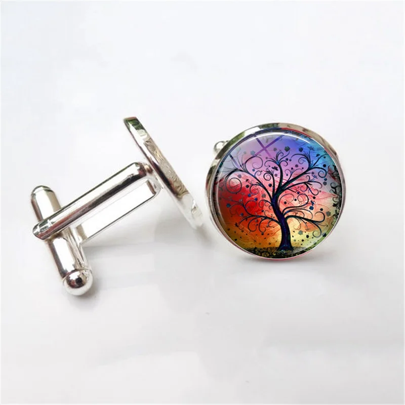 Набор мужских запонок Древо жизни свадебные запонки рубашка костюм с деревом