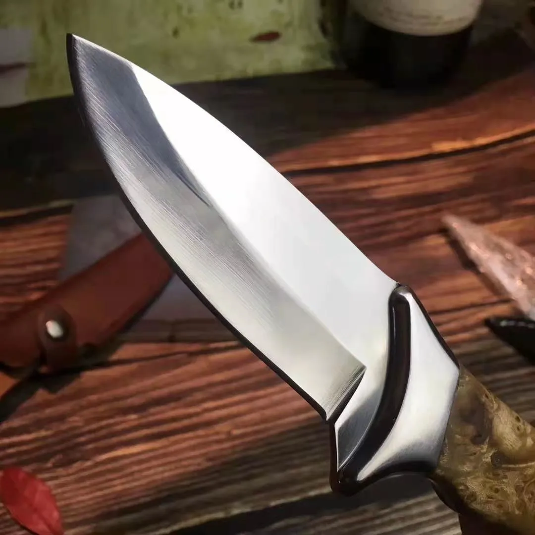 Лезвие из нержавеющей стали с деревянной ручкой прямой инструмент Тактический