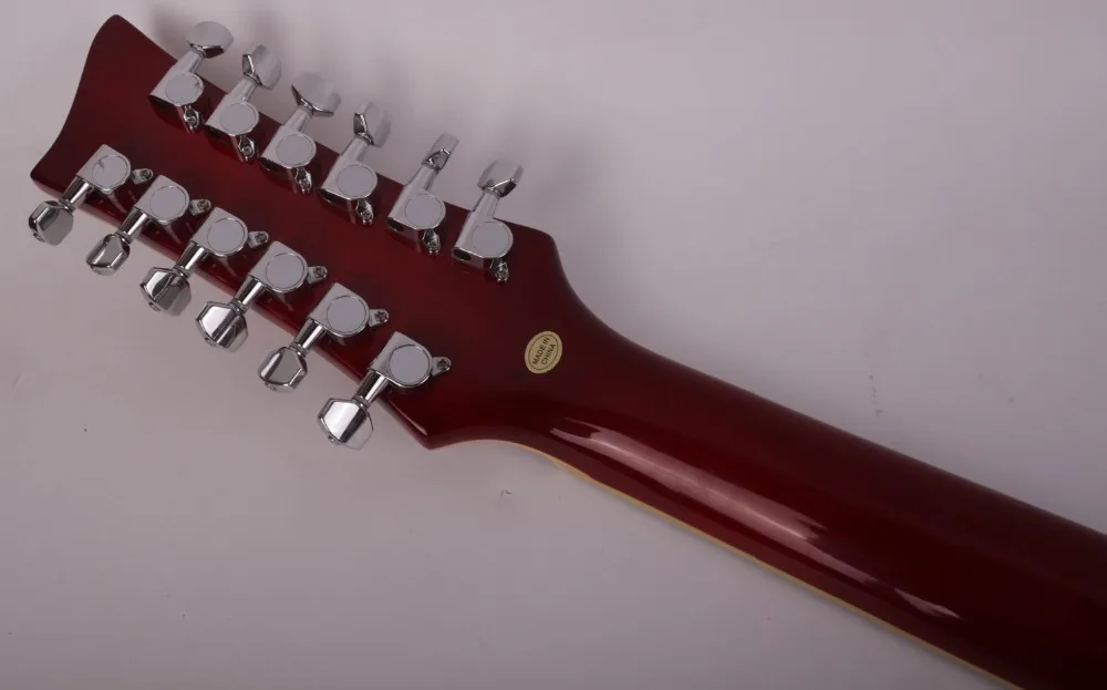 Бесплатная доставка гитара на заказ 12 струн полый корпус электрогитара