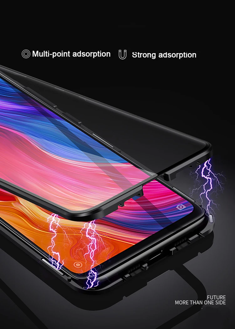 Металлический магнитный чехол для Huawei Nova 3i из закаленного стекла с магнитом на