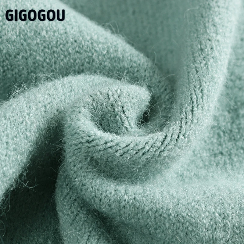 Женский кашемировый жилет GIGOGOU модный вязаный свитер шикарный верхняя одежда для
