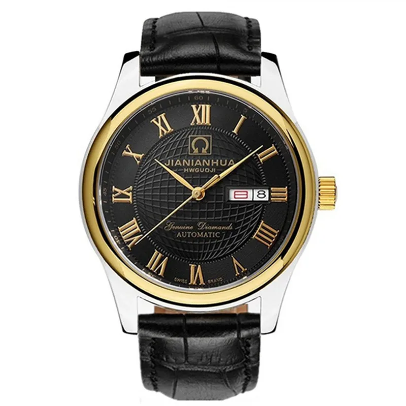 Brand Business Men Elegant Dress Watches Mechanical Self-winding Automatic Wrist watch Week Calendar Full Steel Roman | Наручные часы