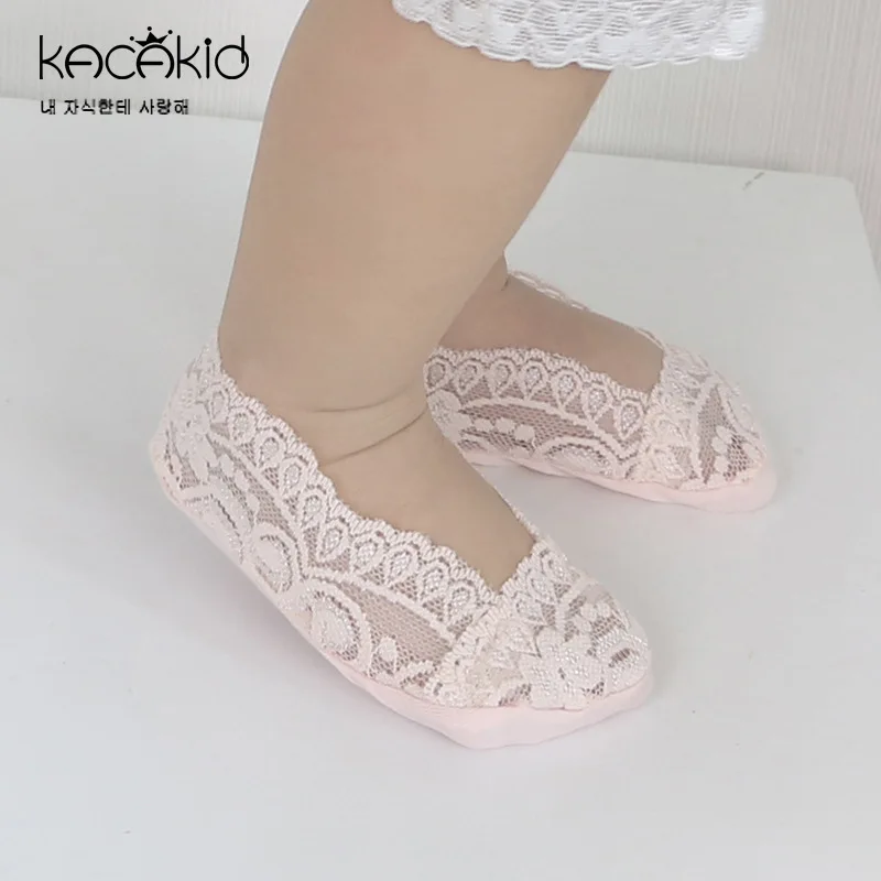 От 1 до 6 лет носки башмачки для малышей короткие с вырезами и кружевами