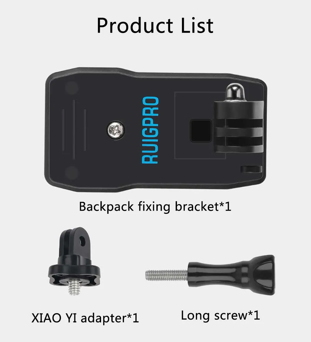 Package 2 Вращающийся рюкзак зажим Крепление для DJI OSMO экшн Спортивная камера Xiaomi Yi 4K Lite EKEN H9/H9R аксессуары для спортивной камеры - Цвет: Package 2