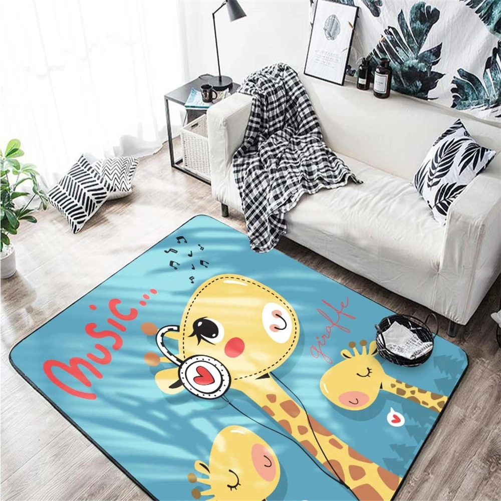 Мультяшный Единорог фламинго лиса ковер декор для детской комнаты игровой