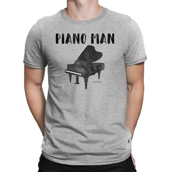 

Mens PIANO MAN Pianist Keys Acoustic Grand Instrument Novelty Music T-Shirt