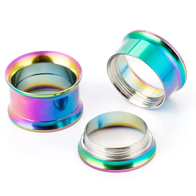 1 пара из нержавеющей стали ушной туннель штепсельная вилка 2-25 мм датчик