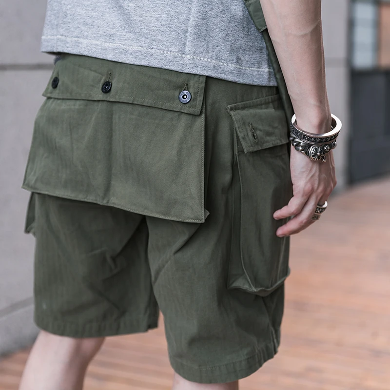 

Bronson 1944 Model USMC 10oz HBT Cotton P-44 Utility Shorts Vintage Men's Military Tactical Shorts