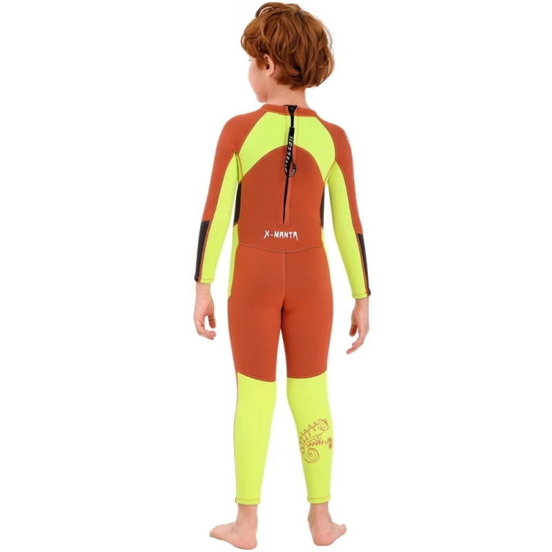 

Children's Wetsuits 2.5mm Boys Suggestive Long-sleeved Thickening Thermal Sunscreen Quick-drying Swimwear Diving Cloth