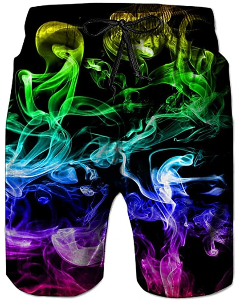 

3D printing summer island vacation board shorts beach shorts men's loose casual loose comfortable running sports shorts