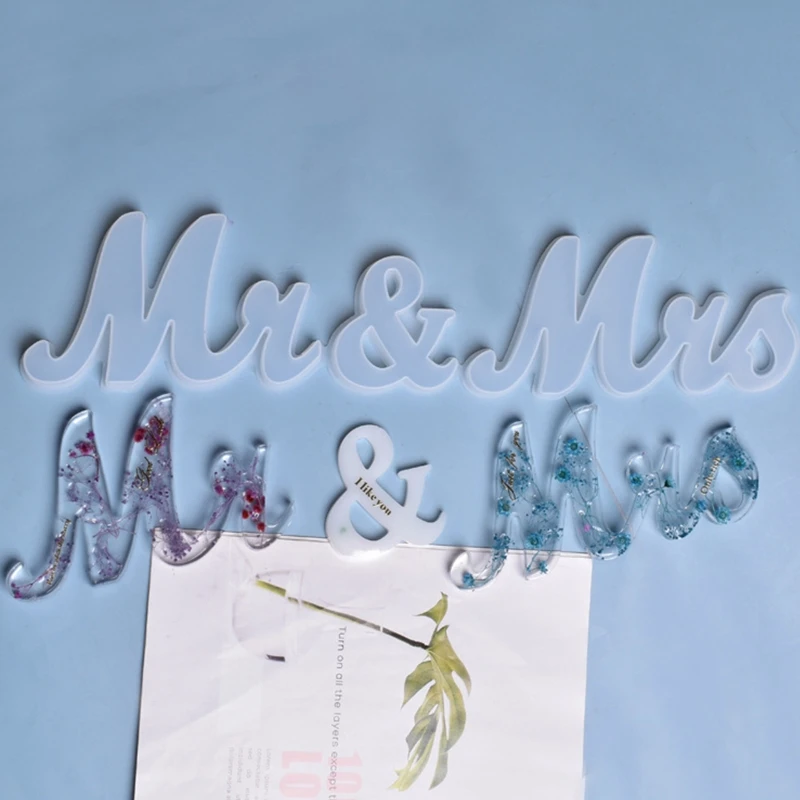 

MR&MRS Words Listed Casting Silicone Mould DIY Crafts Hanging Pendant Making Tools Crystal Epoxy Resin Mold
