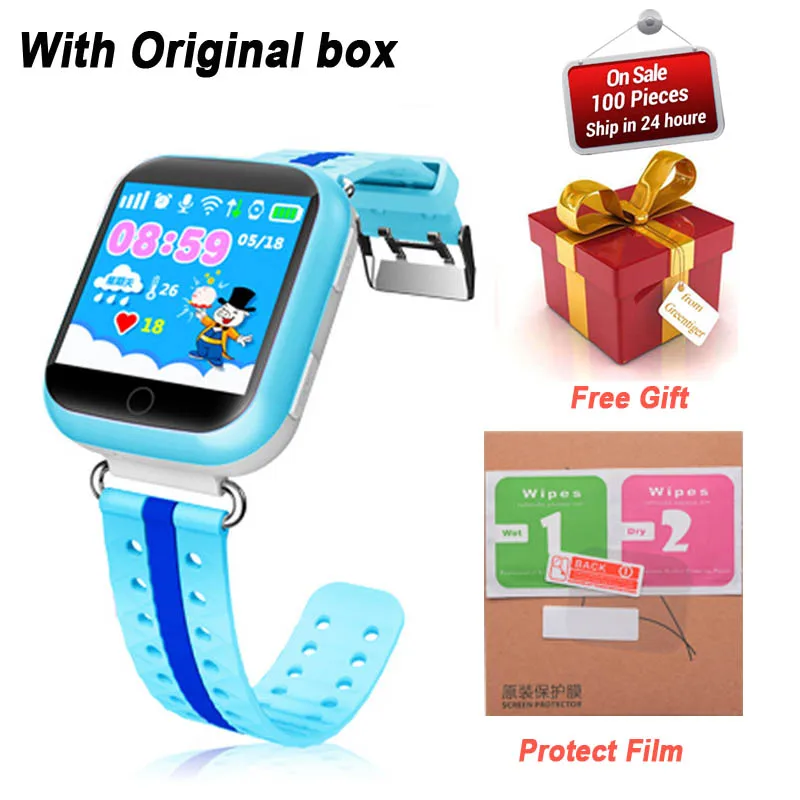 blue Gps умные часы Q750 Q100 Детские умные часы с 1,54 дюймовым сенсорным экраном SOS устройство отслеживания местоположения вызова для детей безопасный PK Q50 Q90 - Цвет: blue
