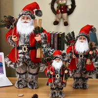 304560cm christmas large santa claus dolls ornaments standing santa doll christmas new year party home decoration kids gifts