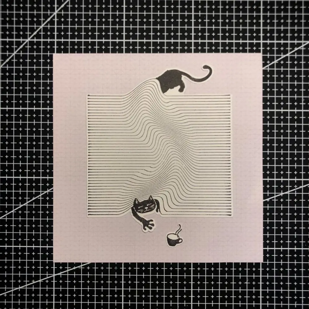 3D печать кошка Трафаретный вырубной штамп печатей и штампов 2020 DIY Скрапбукинг