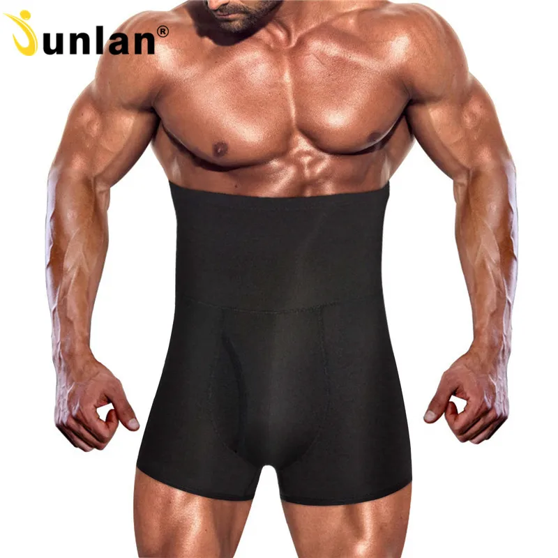 

Junlan Men Boxer Briefs Open Fly High Waist Slimming Underwear Belly Girdle Body Shaper Tummy Control Shapewear Shorts