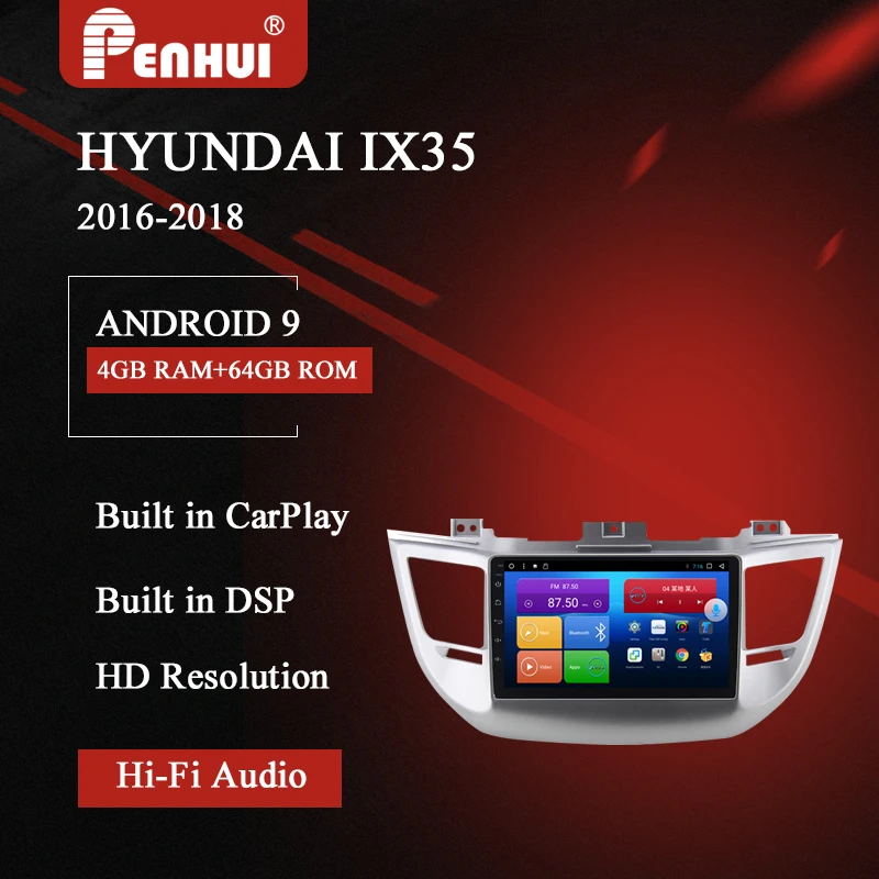 Android автомобильный DVD для Hyundai ix 35/ Tucson (2016-2018) Автомобильный Радио Мультимедиа