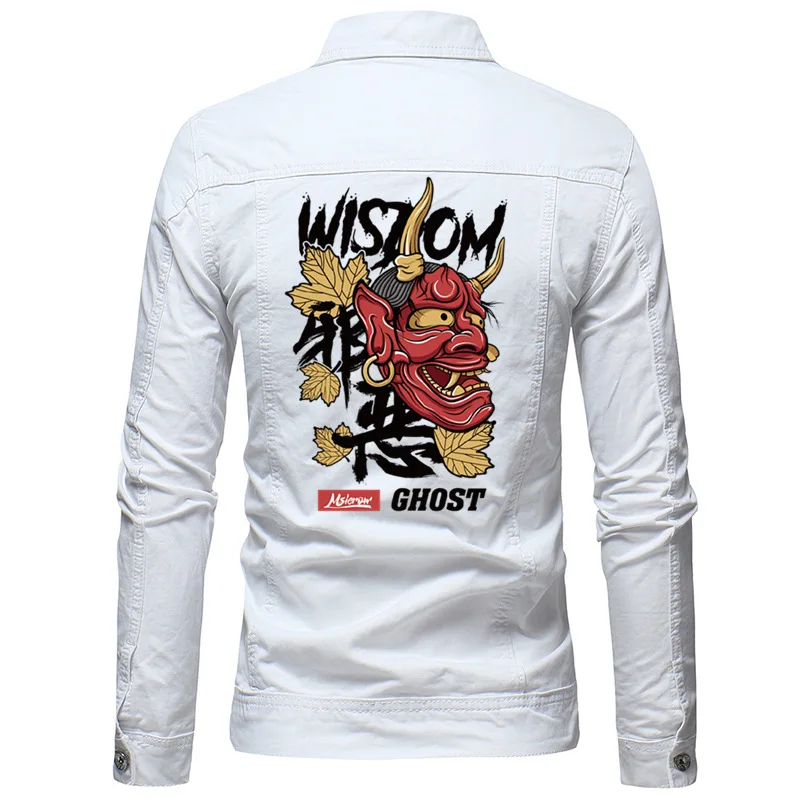 

Workwear Jacket Men's Fashion Printing Trend Slim Handsome Jacket Men's Winter Men's 2021 New Spring and Autumn Models