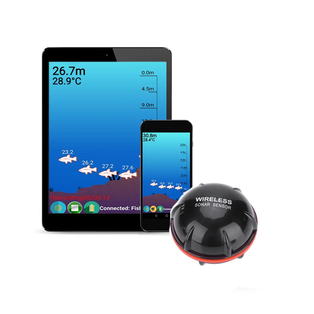 рыболокатор портативный беспроводной гидролокатор 48 м/160 футов глубина озеро