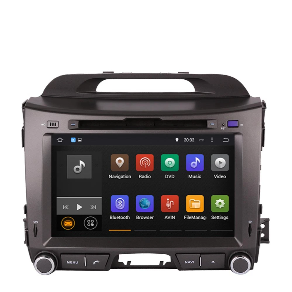 8-дюймовый Восьмиядерный процессор 4 Гб + 64 ГБ Автомобильная GPS-навигация для Kia