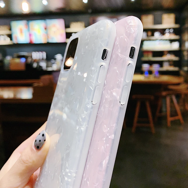Глянцевый чехол для телефона iphone 6 7 8 Plus X XS Max XR Bling ракушка силиконовый Блестящий Мягкий чехол из ТПУ для iphone 11 11Pro Max