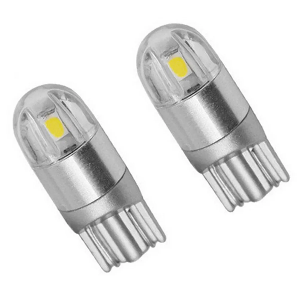 

10pcs T10 3030 2SMD 12V Car LED Signal Bulb Bright Auto Dome Reading License Plate Light 6000K Trunk Luggage Lamp Taillights
