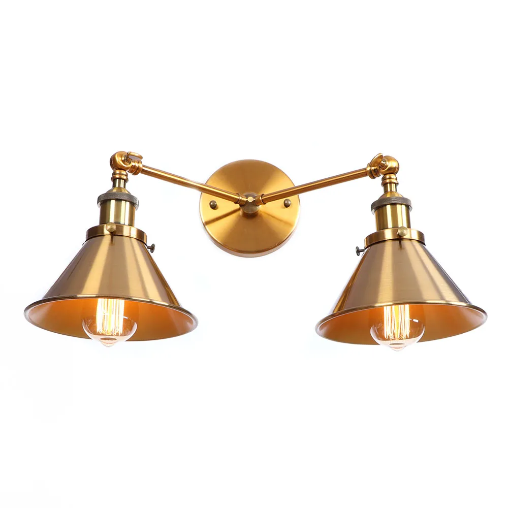 Светодиодный настенный светильник E27 металлический с двумя лампами В