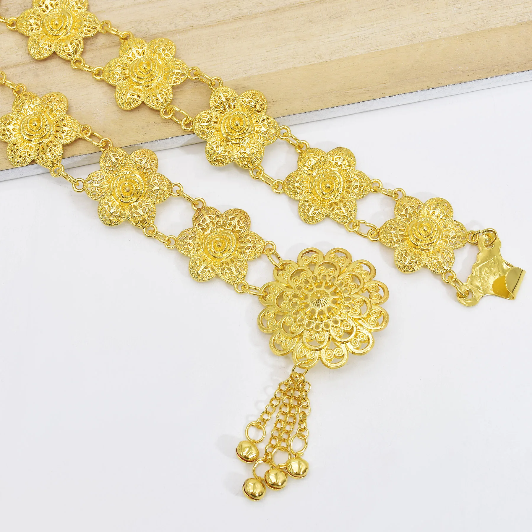 Турецкая Золотая металлическая цепочка для живота женщин ажурная в стиле бохо