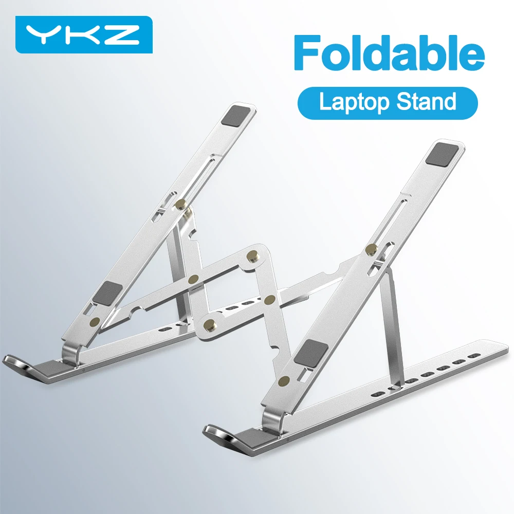 

YKZ Metal Foldable Laptop Holder Non-slip Desktop Adjustable Laptop Stand Notebook Stands For Macbook Pro Air iPad Pro Mini DELL