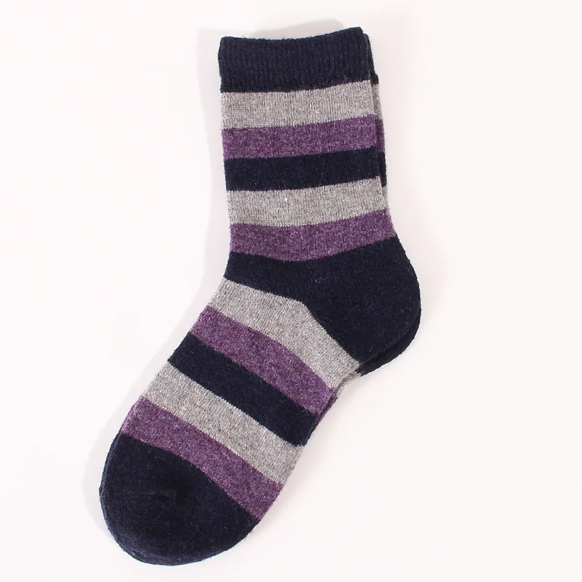 12 Pairs Winter Warm Women Thick Thermal Wool Cashmere Snow Socks Fashion Casual Striped Wool Socks for Women