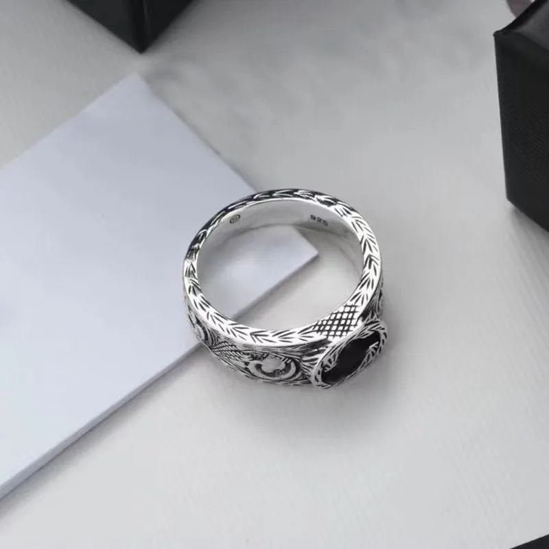 

G Brand Ring 925 Sterling Silver, Interlocking Double Silver Ring, Retro Fashion Style Fashion Jewelry For Men And Women.