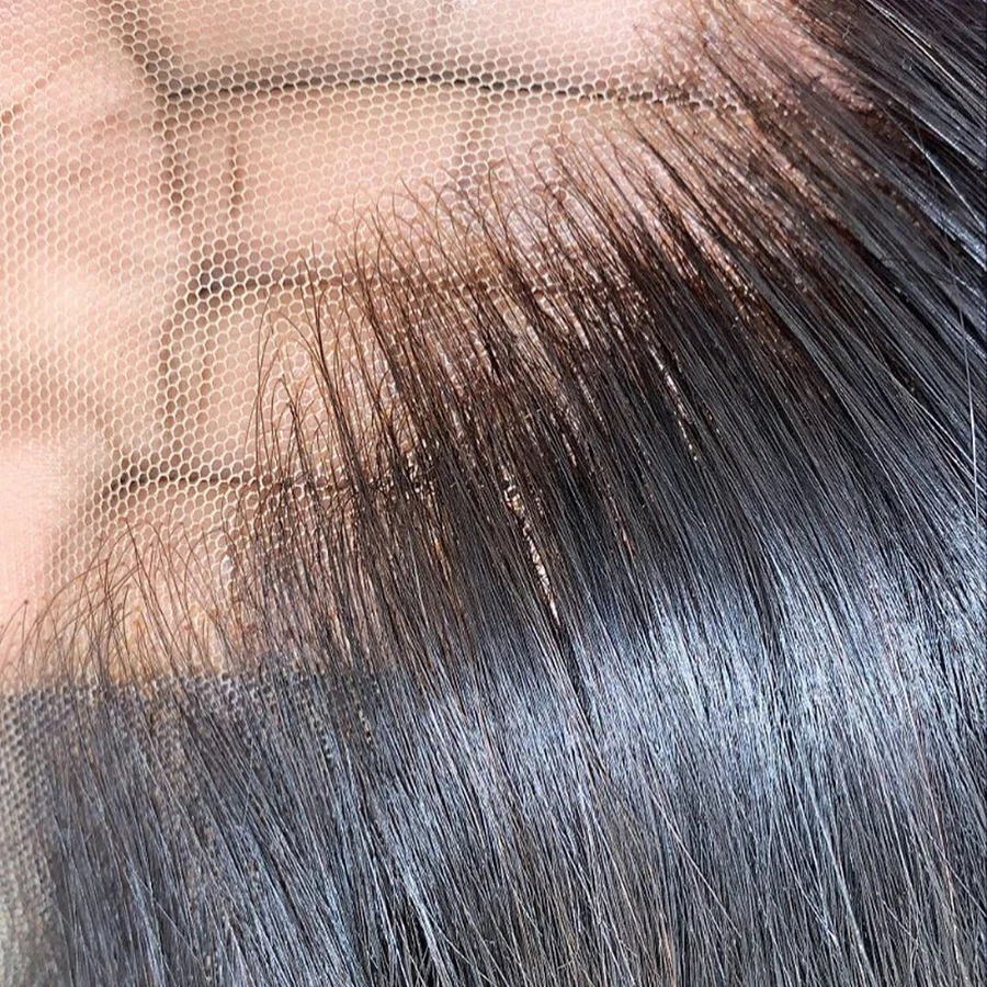 

Invisible 13x4 HD Transparent Lace Frontal Human Hair Straight Brazilian Hair HD Lace Frontal Melt Skins PrePlucked Baby Hair
