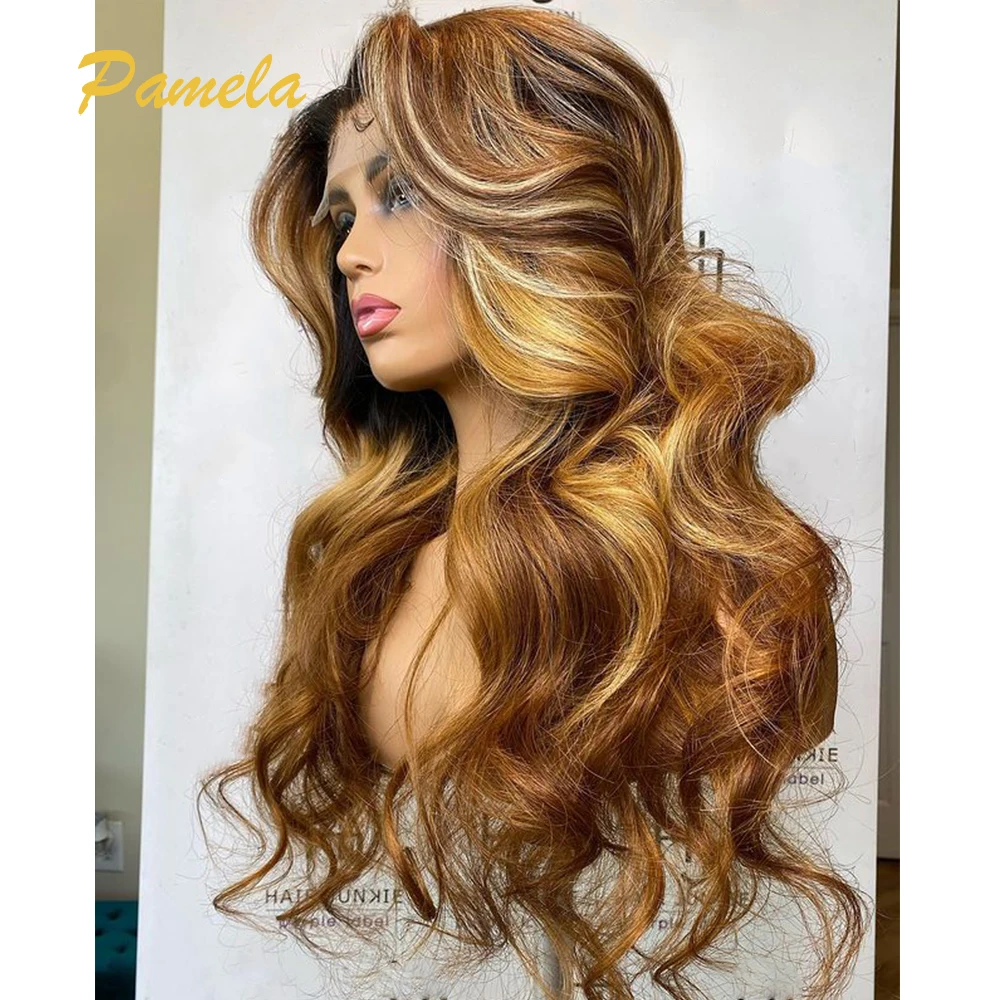 

Highlight Wig Human Hair 13x4 Lace Front Ombre Wigs For Black Women Human Hair Lace Front Colored Blonde Body Wave Wig 150%