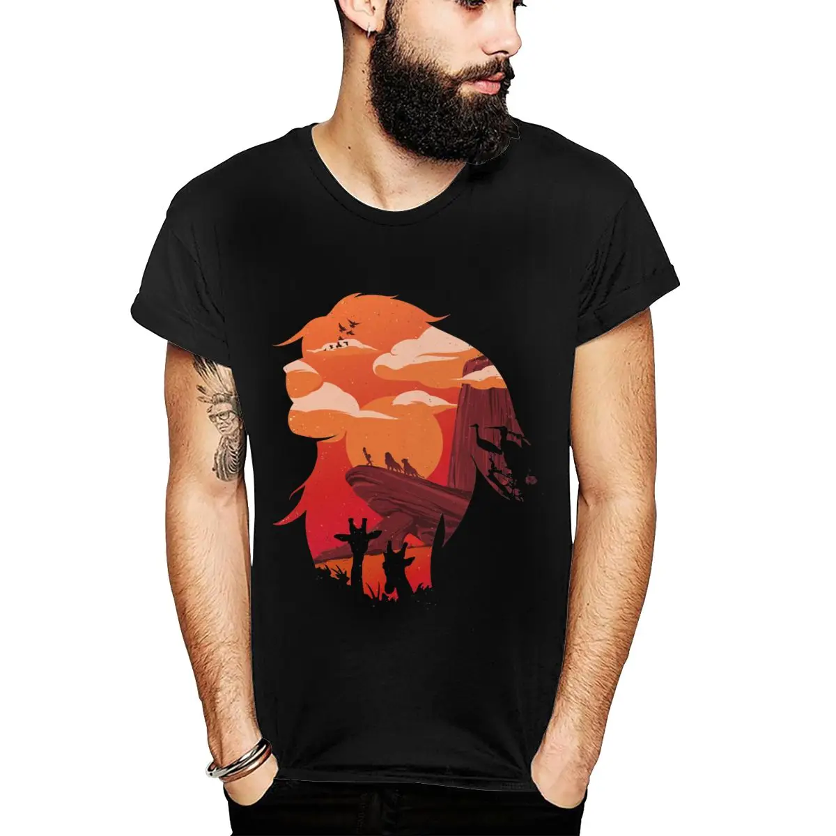 Модная футболка с принтом Король Лев муфаса Круг жизни 100% хлопок Новое