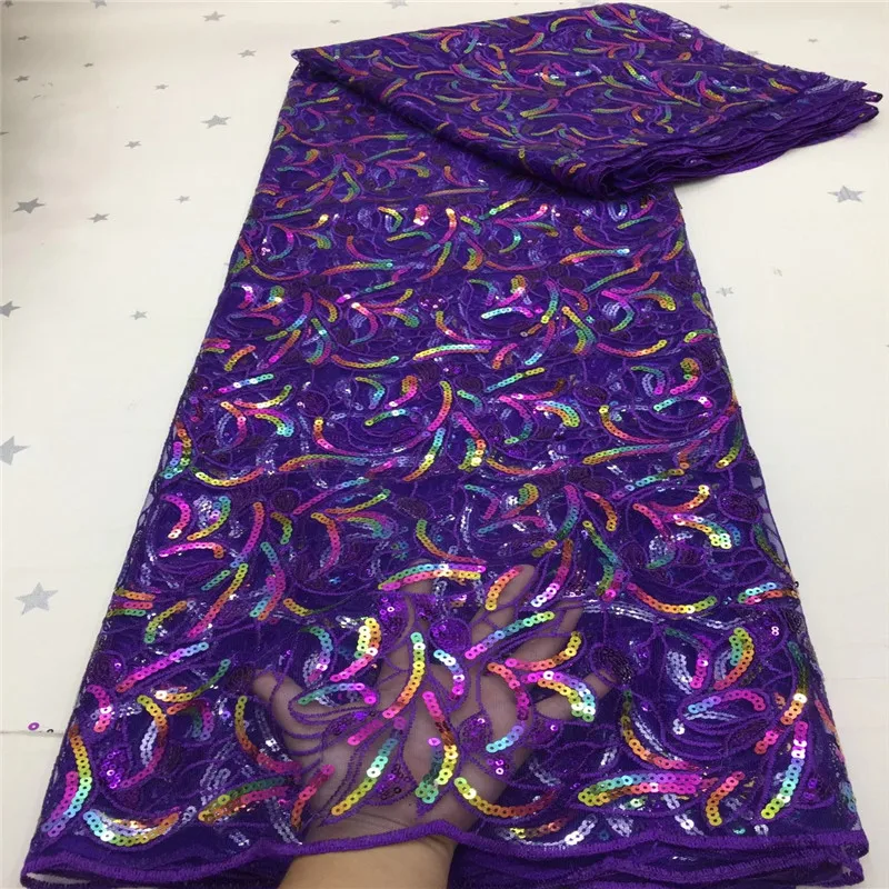 

Madison French Tulle Mesh Lace Fabrics with Sequins Wholesale African Sequence Lace Fabric for Nigeria Wedding Party Sewing