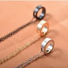 Круговое кольцо, искусственное для мужчин и женщин, цепочка на шею, модные подвески, ювелирные изделия, уличные мальчики и девочки
