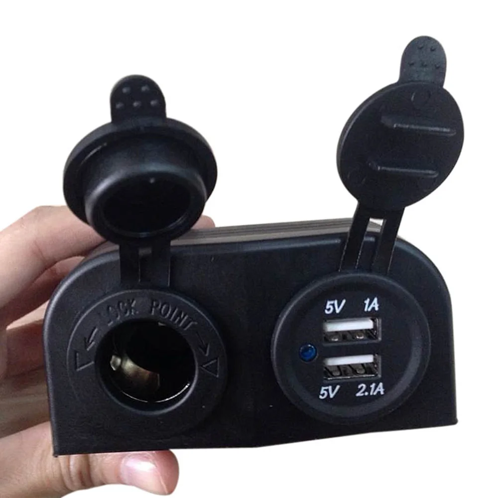 Двойной USB разветвитель для автомобиля зарядное устройство 12 В адаптер питания