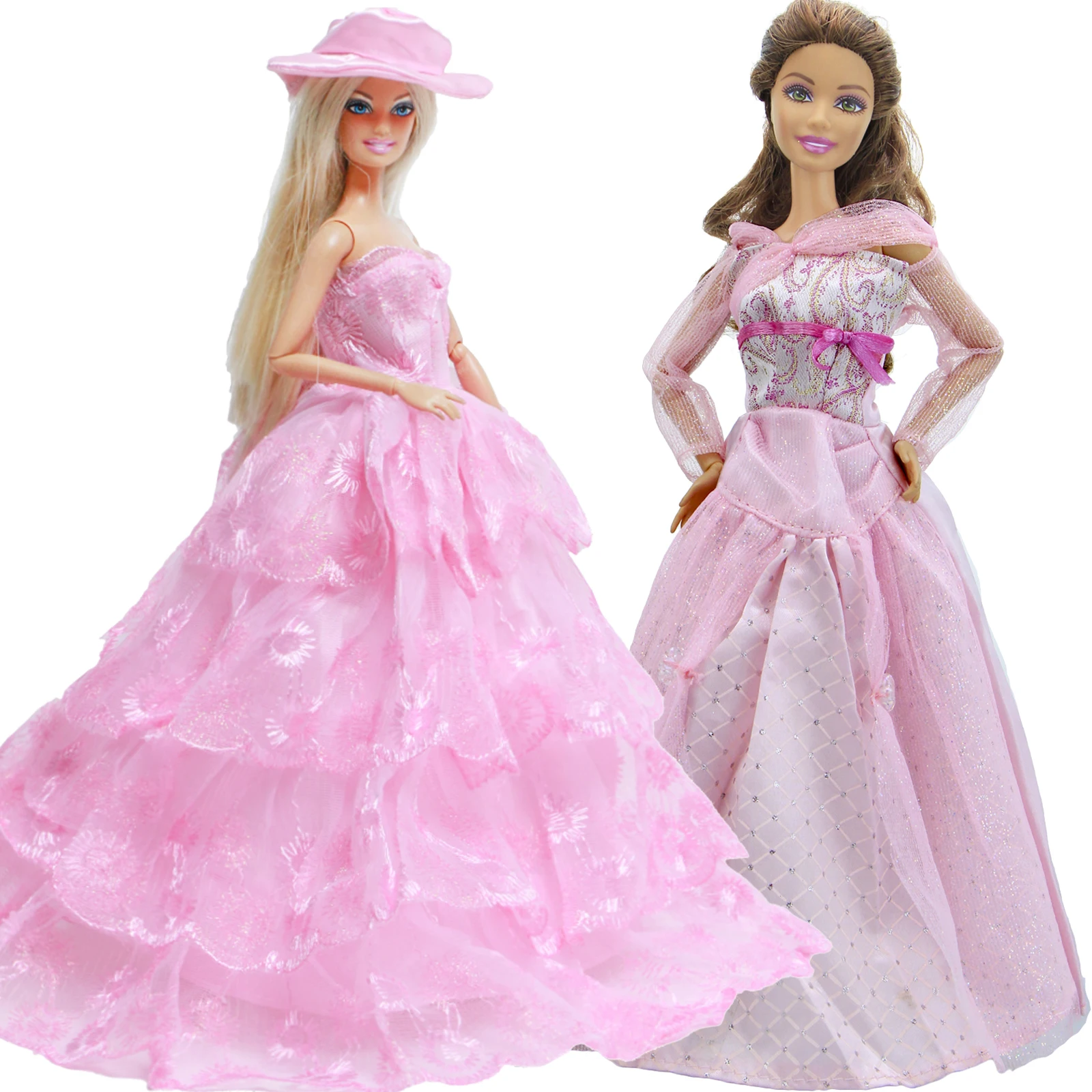 2. Ручная работа женское свадебное платье вечернее с шапкой Одежда для куклы