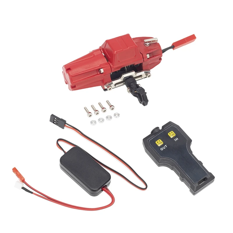 

Metal Winch with CH3 3 Channel Wireless Remote Controller System for 1/10 RC Crawler Car Axial SCX10 Traxxas TRX-4