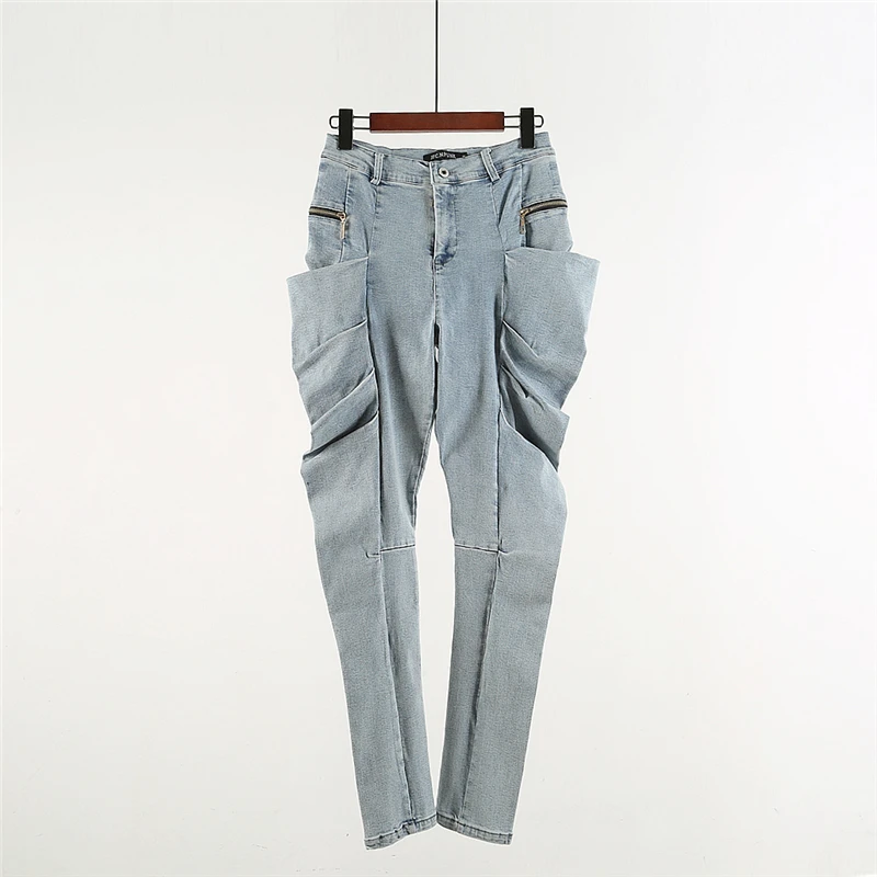 

Owen Seak Men Denim Jeans Formal High Street Men's Clothing Hip Hop Spring Straight Men Solid Jeans Pants Size XL