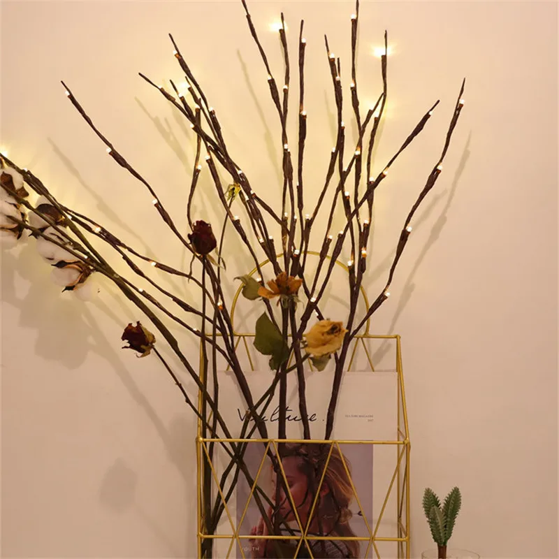 20 лампочек питание от батареек искусственные цветы украшение для дома