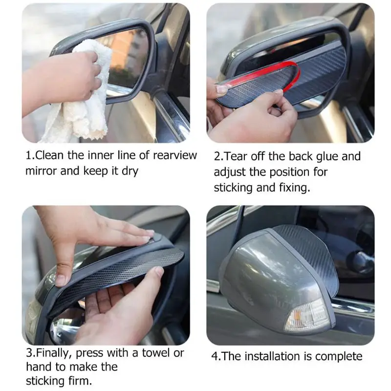 Боковое зеркало заднего вида для автомобиля из углеродного волокна дождевой