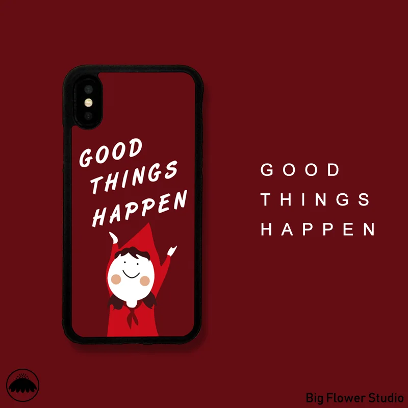 Защитный чехол bigflower для iphone 8Plus xs 7 с изображением милой счастливой