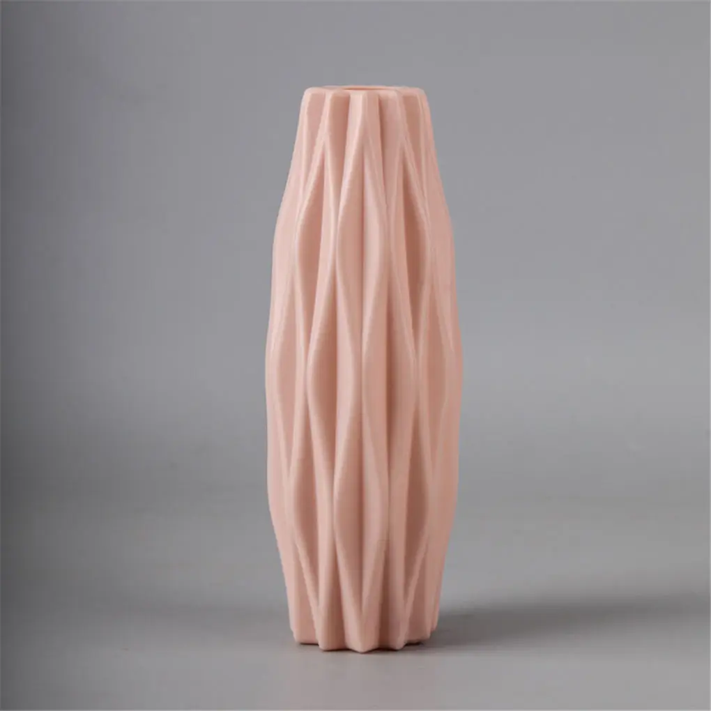 

Plastic Flower Vase Home Office Hotel Flower Artificial Plant Dry Floral Decor Vase Container, Cream White